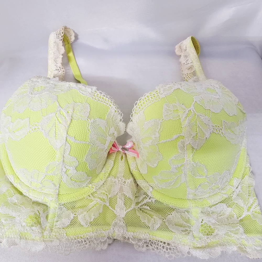 Victoria's Secret Body By Victoria Lined Demi 32 D / Lime Green